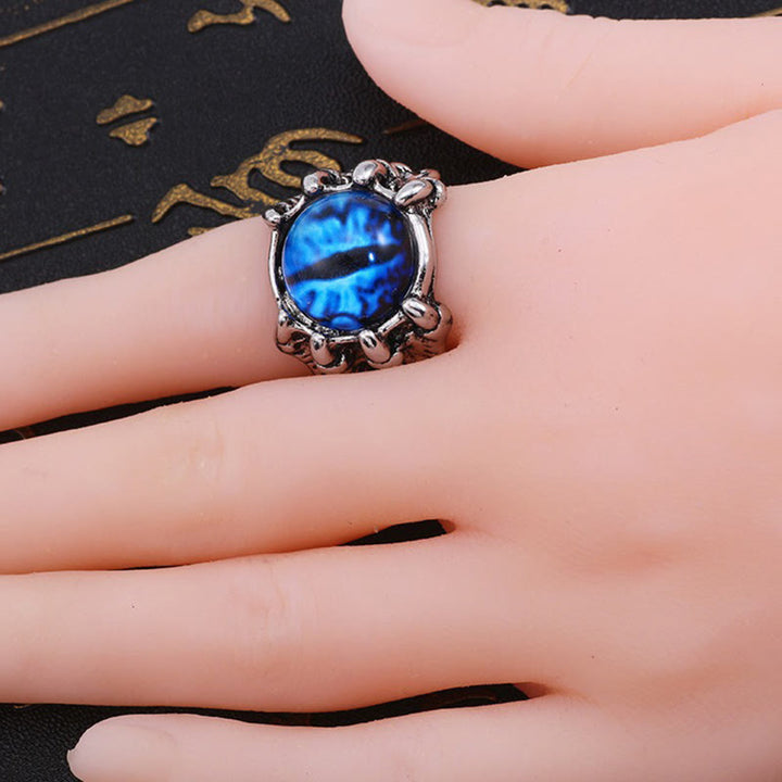 Anello con artiglio d'aquila demoniaco gotico, estetica occhio malvagio - image 1