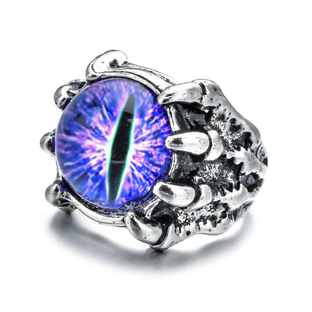 Anello con artiglio d'aquila demoniaco gotico, estetica occhio malvagio - image 7