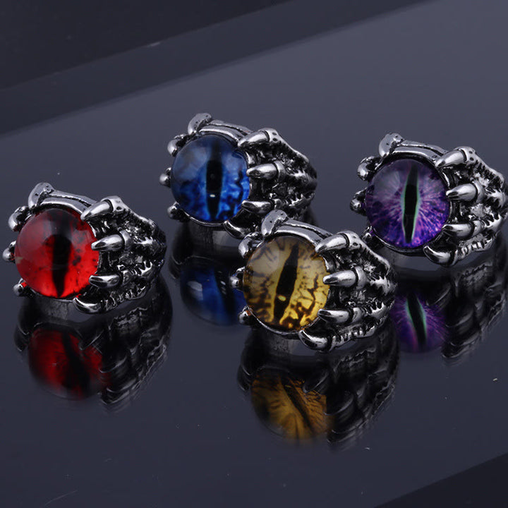 Anello con artiglio d'aquila demoniaco gotico, estetica occhio malvagio - image 0