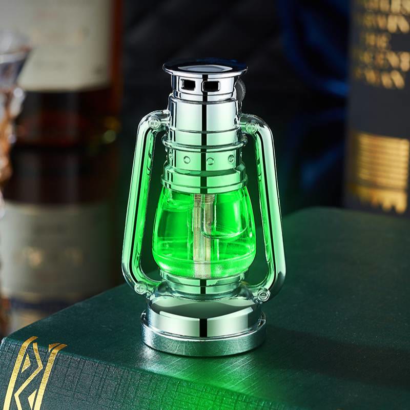 Accendino a butano a forma di lampada a olio creativa, luce colorata - image 6