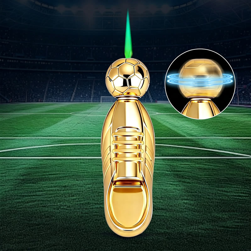 Scarpa da calcio originale, pallone da calcio, accendino a butano - Oro - image 1