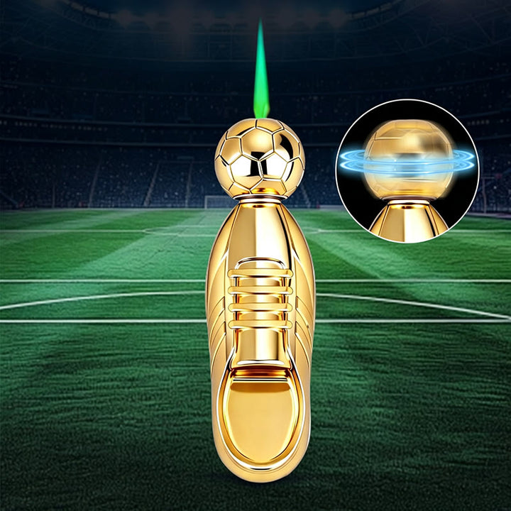 Scarpa da calcio originale, pallone da calcio, accendino a butano - Oro - image 1