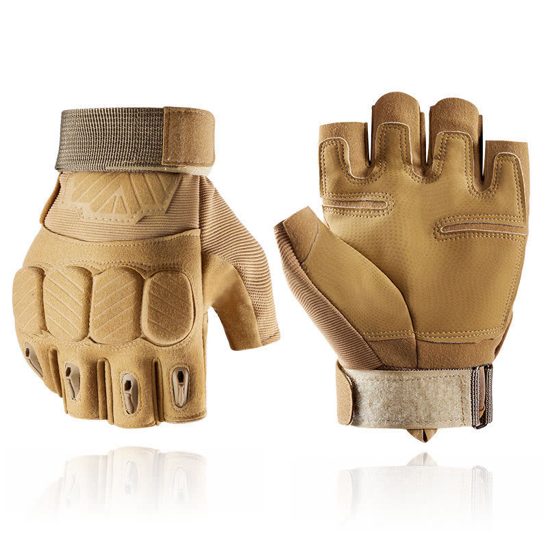 Guanti tattici da mountain bike con protezione rigida sulle nocche - Sandy Brown - XL - image 8