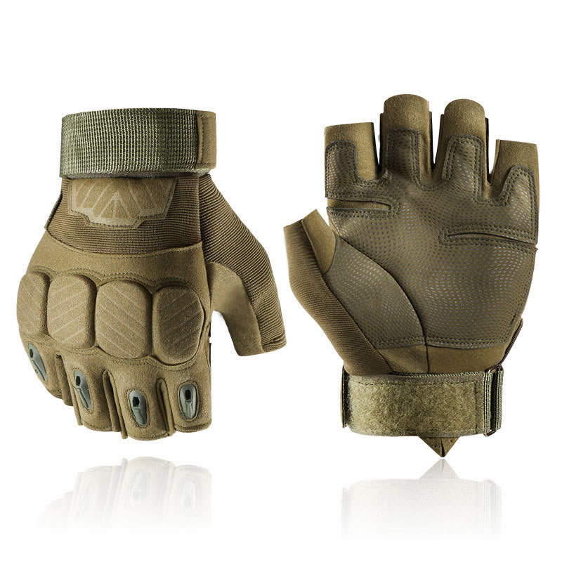 Guanti tattici da mountain bike con protezione rigida sulle nocche - Verde militare - XL - image 0