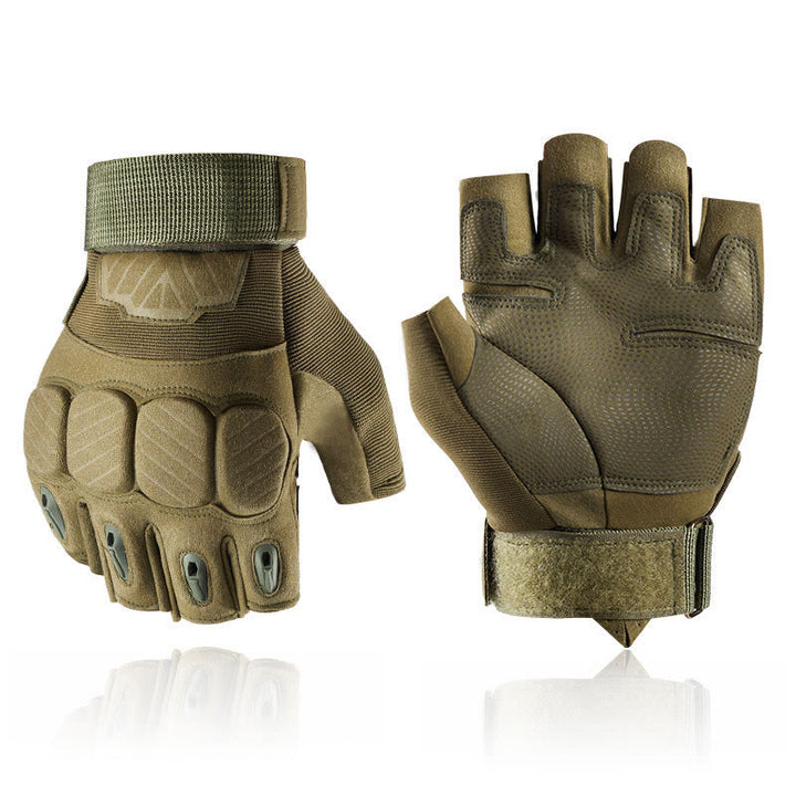 Guanti tattici da mountain bike con protezione rigida sulle nocche - Verde militare - XL - image 0
