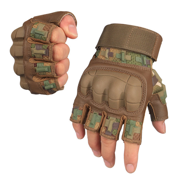 Guanti senza dita rigidi da esterno per l'esercito militare - mimetico - XL - image 2