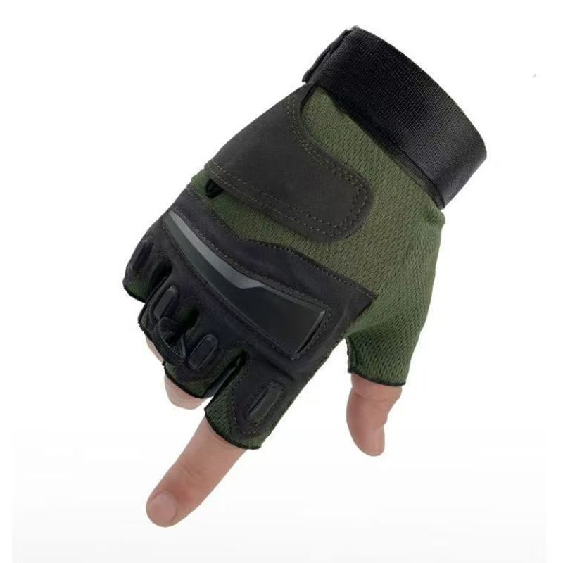 Guanti da ciclismo e moto a mezze dita con protezione rigida - image 6