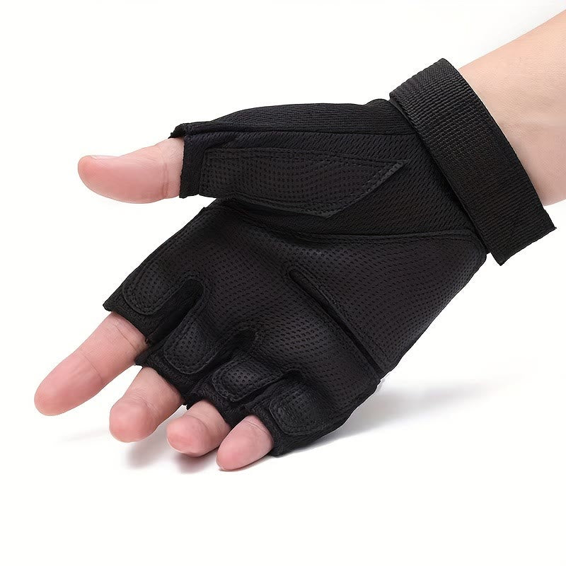 Guanti da ciclismo e moto a mezze dita con protezione rigida - image 3