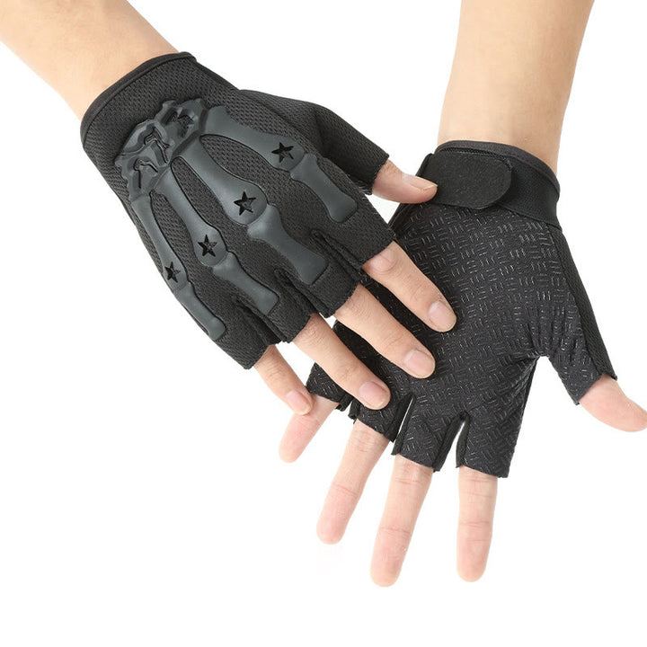 Guanti tattici da ciclismo traspiranti con protezione scheletrica sulle nocche - Nero - Taglia unica - image 0
