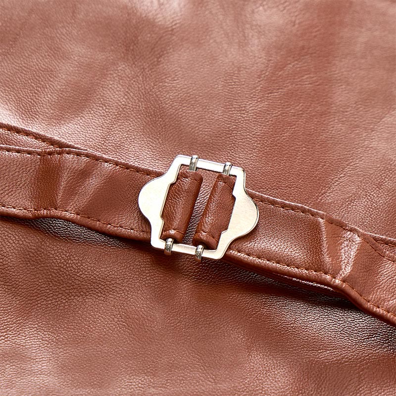 Gilet da uomo in similpelle stile western vintage da cowboy/biker - image 10