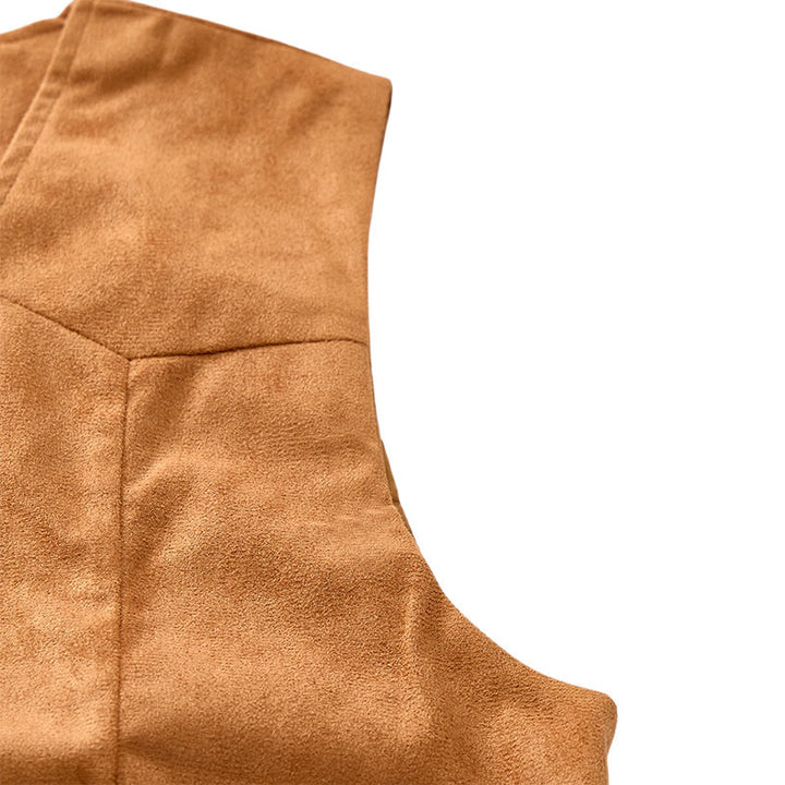 Gilet da cowboy tradizionale da uomo, marrone, ideale per il West. - image 8