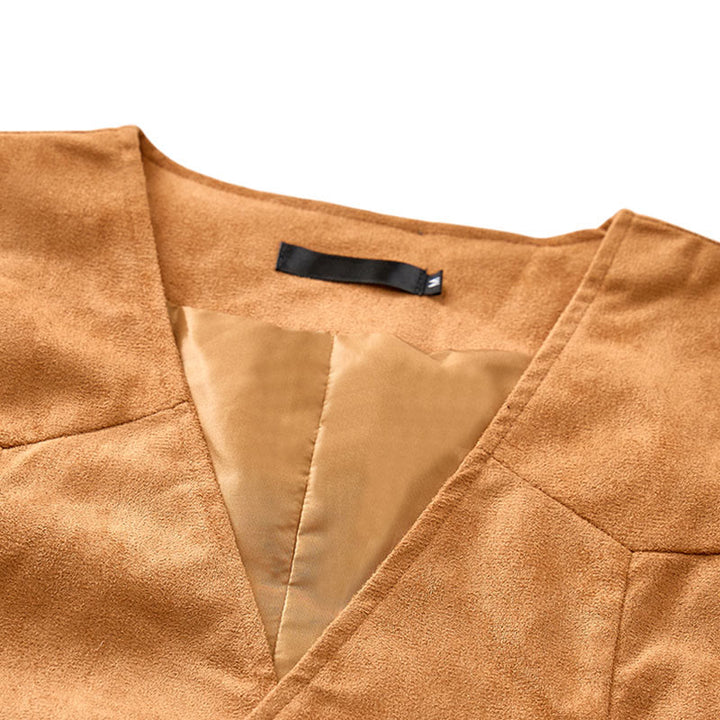 Gilet da cowboy tradizionale da uomo, marrone, ideale per il West. - image 4