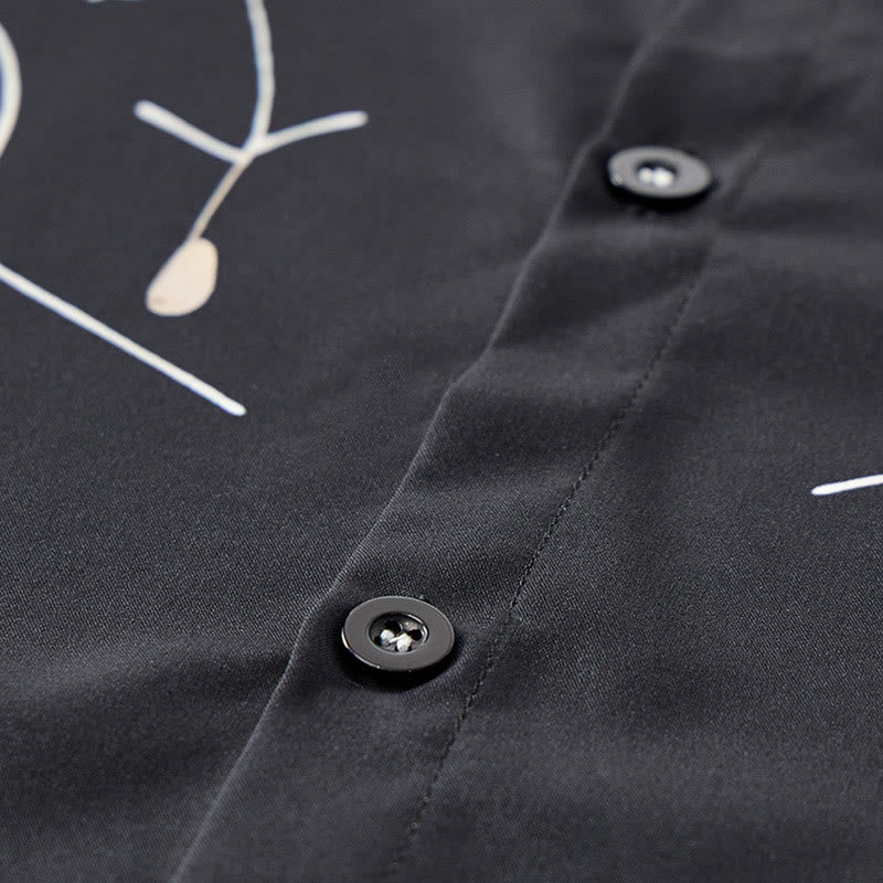Camicia da cowboy nera con stampa floreale in stile western. - image 5