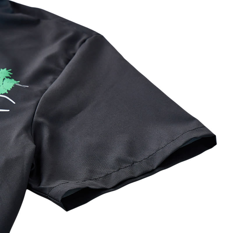 Camicia da cowboy con cactus nero e teschio di longhorn - image 9