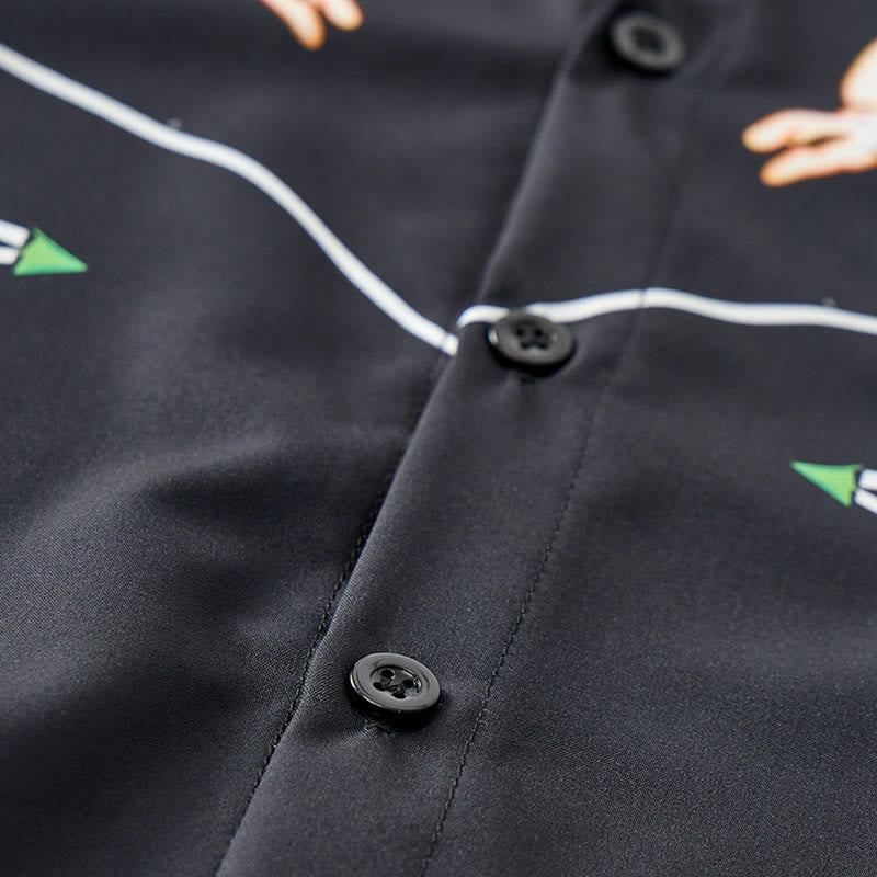 Camicia da cowboy con cactus nero e teschio di longhorn - image 5