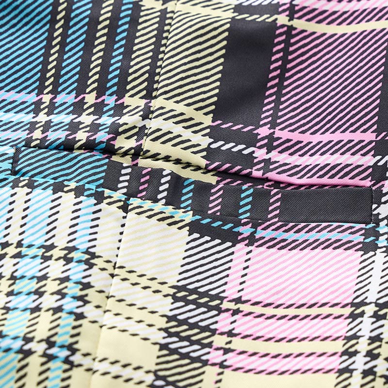 Gilet da completo festivo a quadri scozzesi colorati - image 6