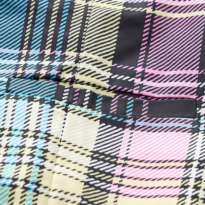 Gilet da completo festivo a quadri scozzesi colorati - image 6