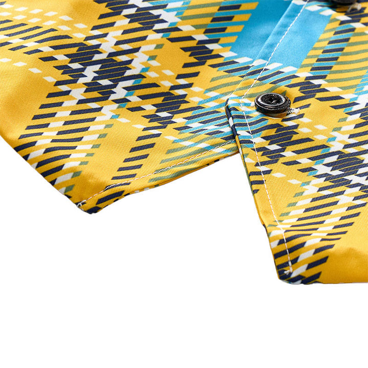 Gilet da smoking preppy con scollo a V color giallo senape - image 7