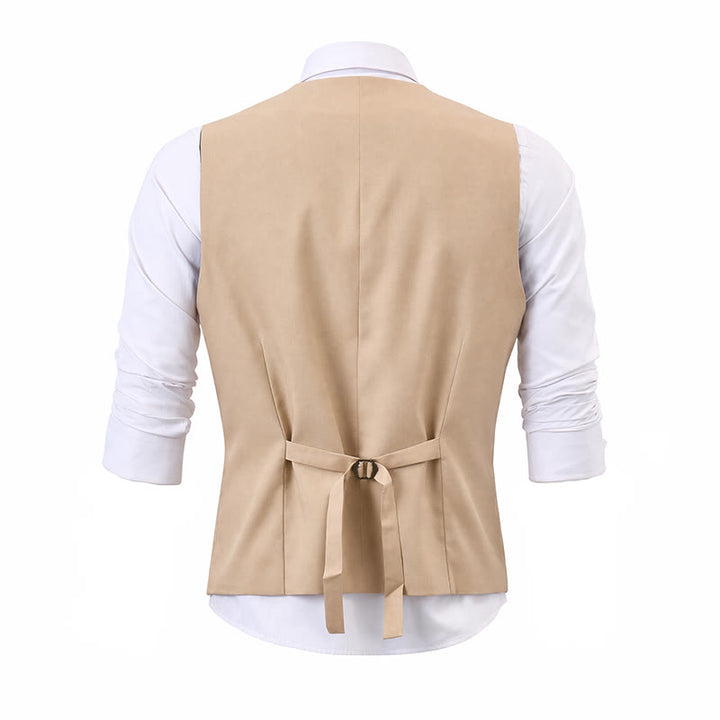 Gilet da uomo moderno da cowboy, doppiopetto, con spilla. - image 11