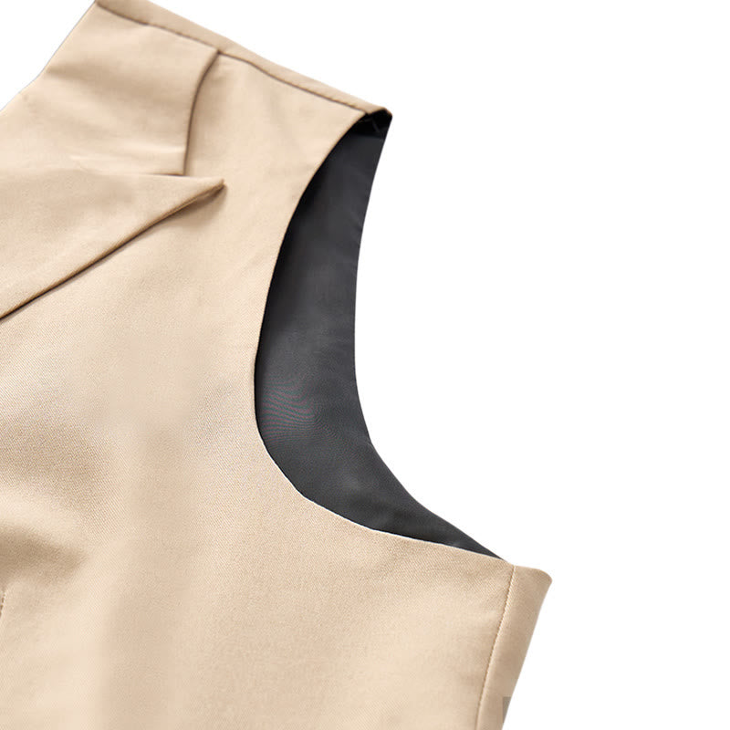 Gilet da uomo moderno da cowboy, doppiopetto, con spilla. - image 8