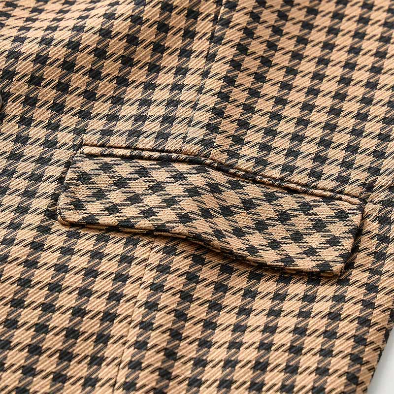 Gilet da uomo in stile medievale con motivo pied de poule - image 6