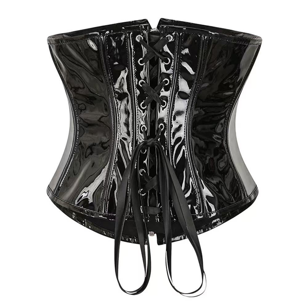 Corsetto da donna in PU lucido con cerniera frontale, modellatore per la vita e controllo addominale. - image 2