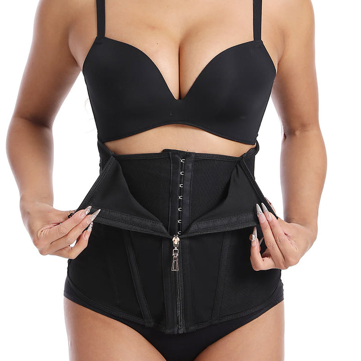 Corsetto modellante da donna in nylon con stecche, chiusura posteriore multipla, controllo addominale, snellente e modellante. - image 10