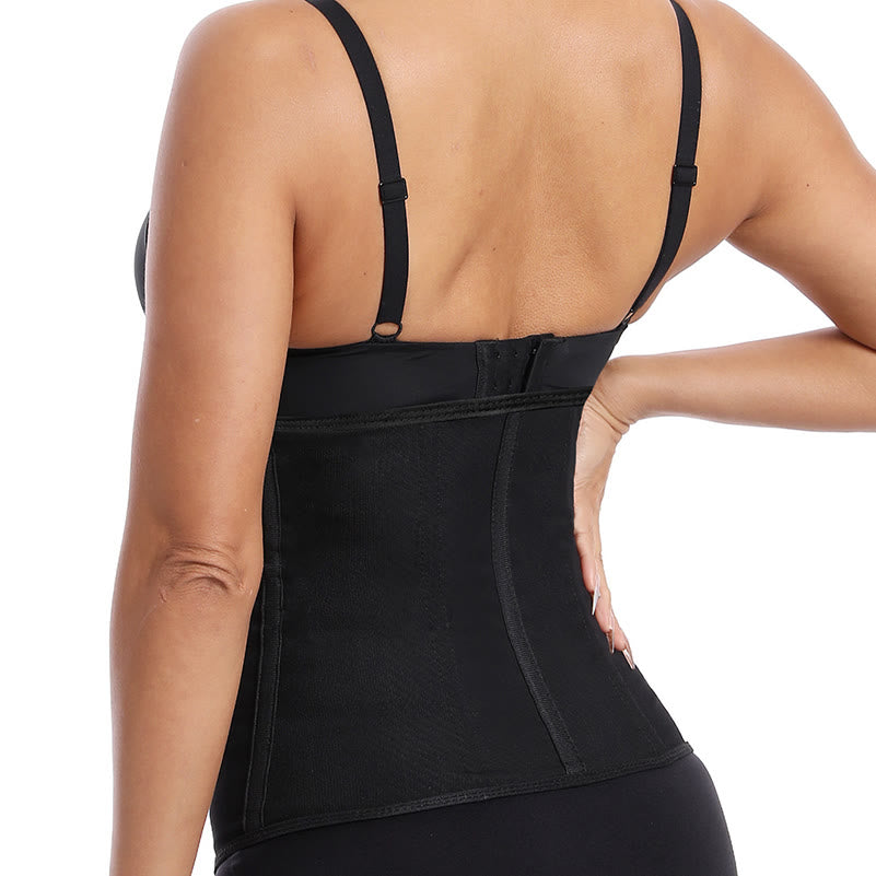 Corsetto modellante da donna in nylon con stecche, chiusura posteriore multipla, controllo addominale, snellente e modellante. - image 11