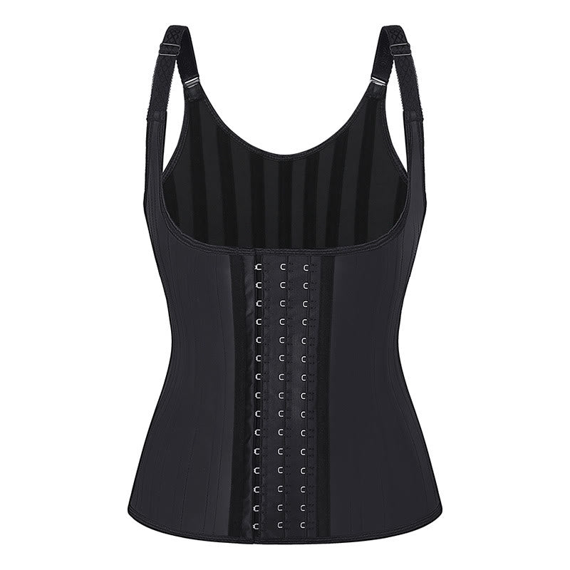 Guaina modellante post-parto in lattice da donna con 25 stecche in acciaio, corsetto dimagrante. - Nero - 6XL - image 2