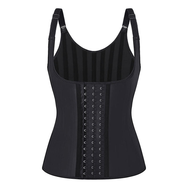 Guaina modellante post-parto in lattice da donna con 25 stecche in acciaio, corsetto dimagrante. - Nero - 6XL - image 2