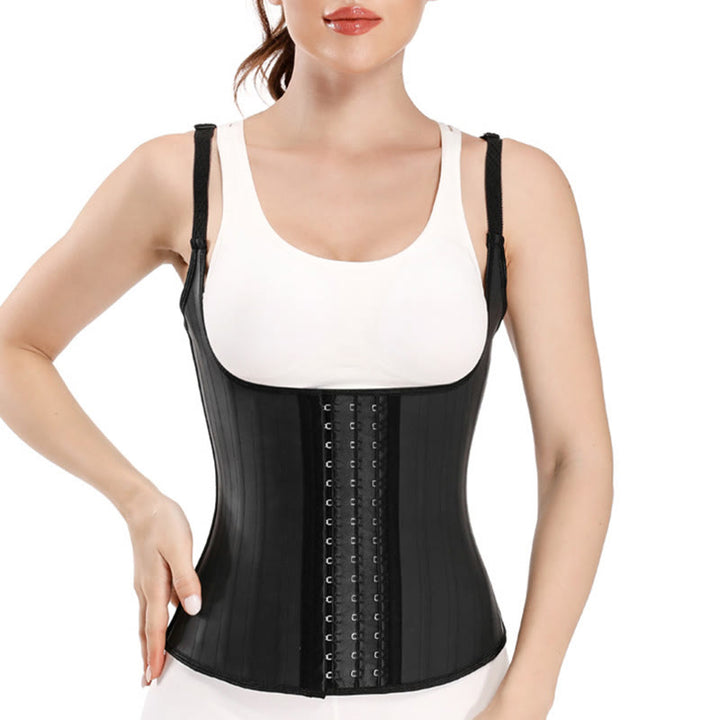 Guaina modellante post-parto in lattice da donna con 25 stecche in acciaio, corsetto dimagrante. - image 1