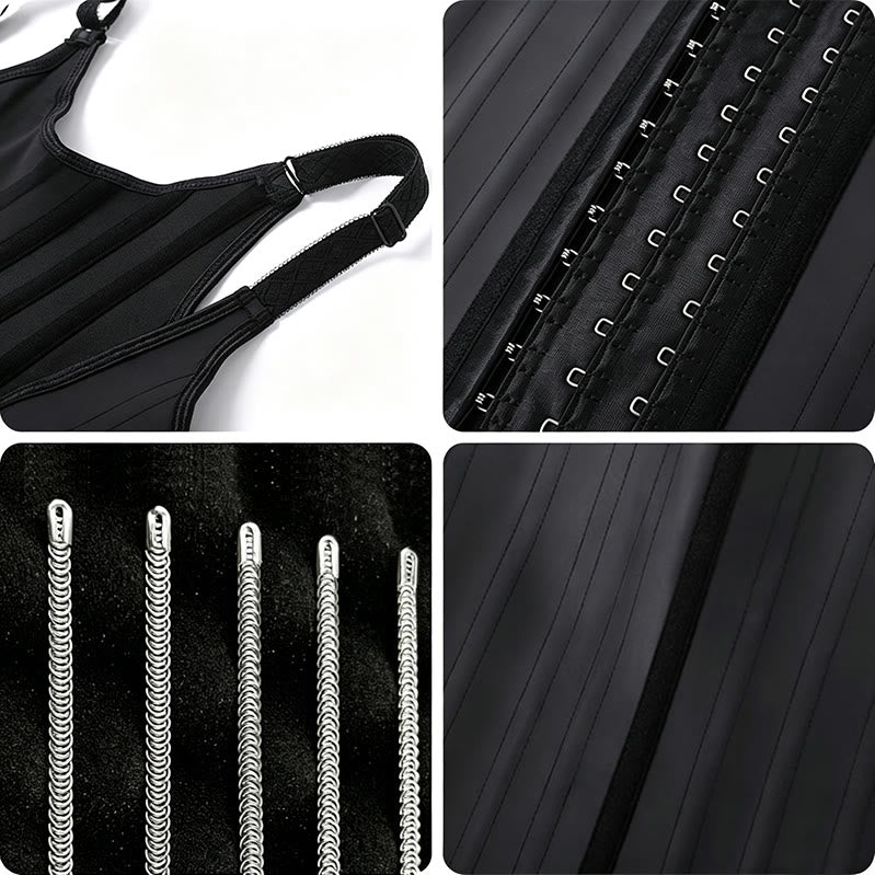 Guaina modellante post-parto in lattice da donna con 25 stecche in acciaio, corsetto dimagrante. - image 4