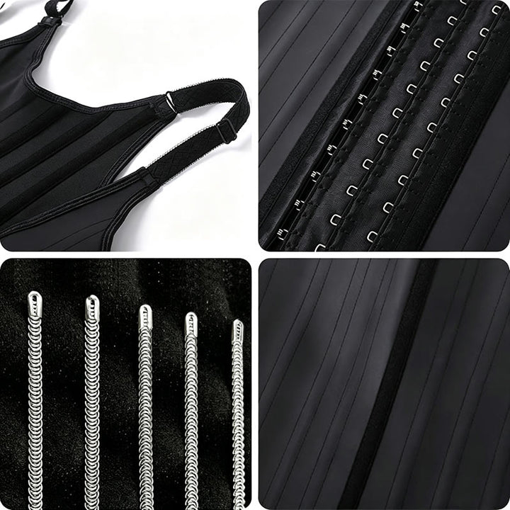 Guaina modellante post-parto in lattice da donna con 25 stecche in acciaio, corsetto dimagrante. - image 4
