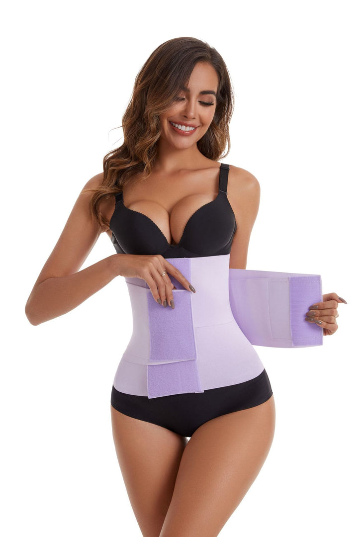 Corsetto modellante da donna in poliestere, cintura contenitiva per la vita e il corpo. - Viola - 2XL - image 4