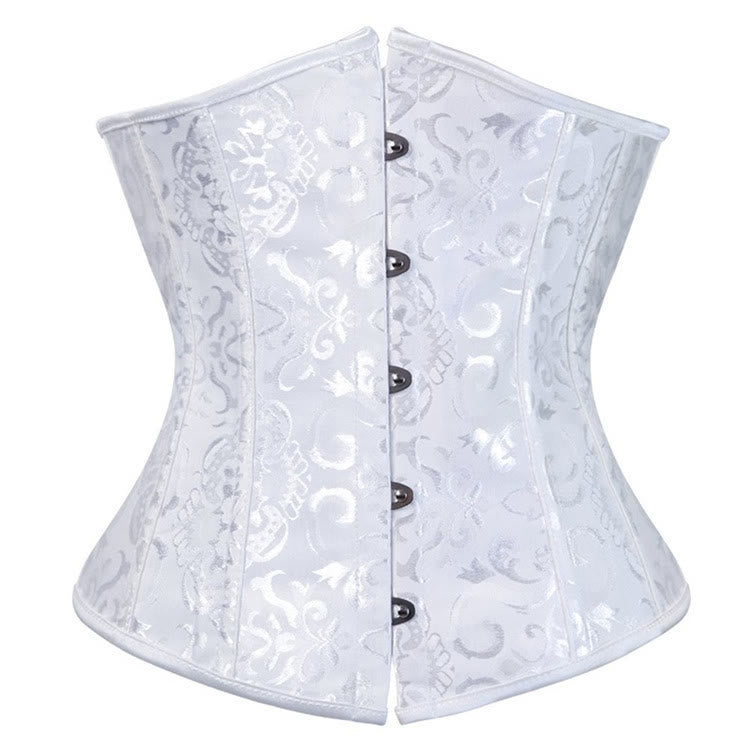 Corsetto da donna in poliestere e pizzo, modellante contenitivo per la pancia. - Bianco - XL - image 4