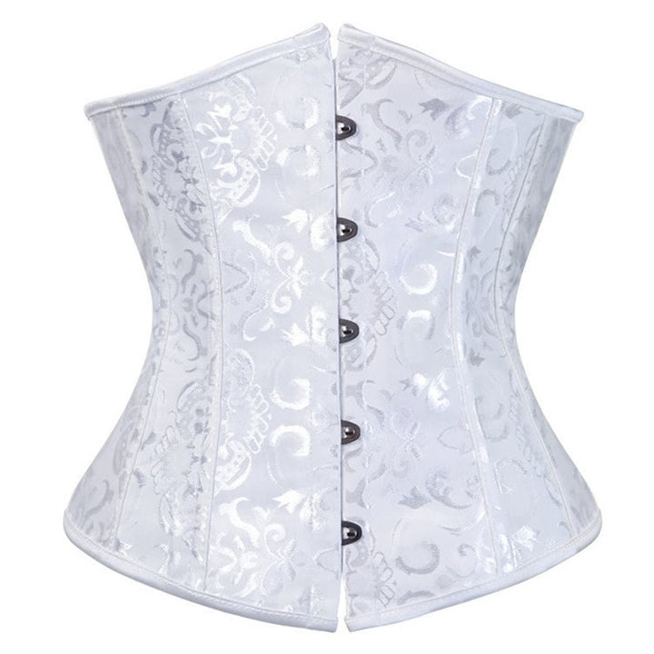 Corsetto da donna in poliestere e pizzo, modellante contenitivo per la pancia. - Bianco - XL - image 4
