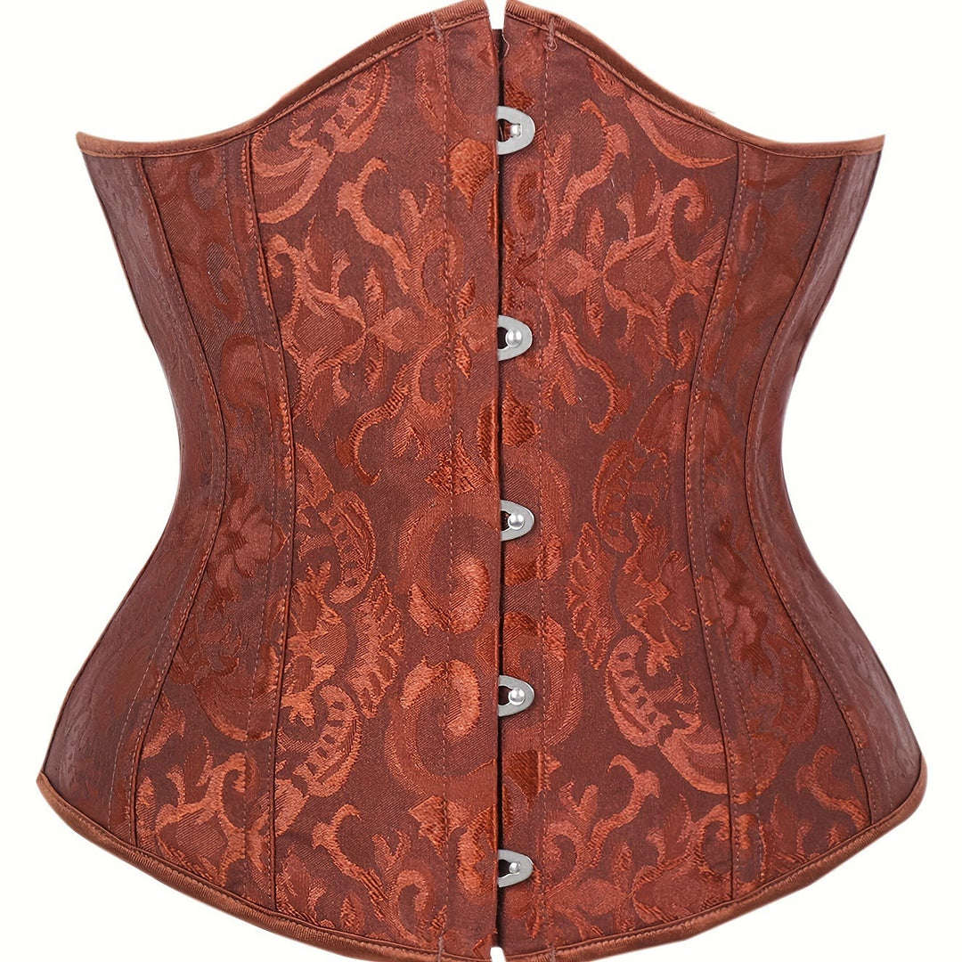 Corsetto da donna in poliestere e pizzo, modellante contenitivo per la pancia. - Marrone - XL - image 7