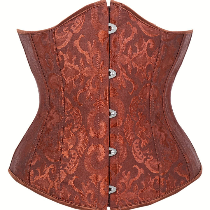 Corsetto da donna in poliestere e pizzo, modellante contenitivo per la pancia. - Marrone - XL - image 7