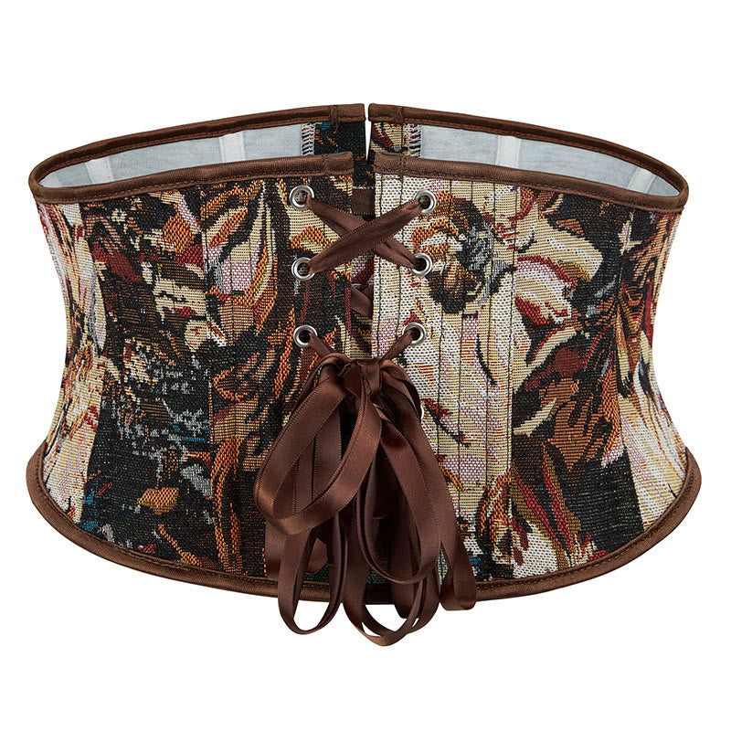 Corsetto corto in jacquard floreale stile retrò, capospalla alla moda per tutti i giorni e per le feste. - image 2