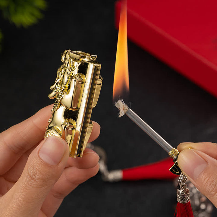 Accendino a olio ricaricabile Lucky Fortune con fiammiferi permanenti - image 6