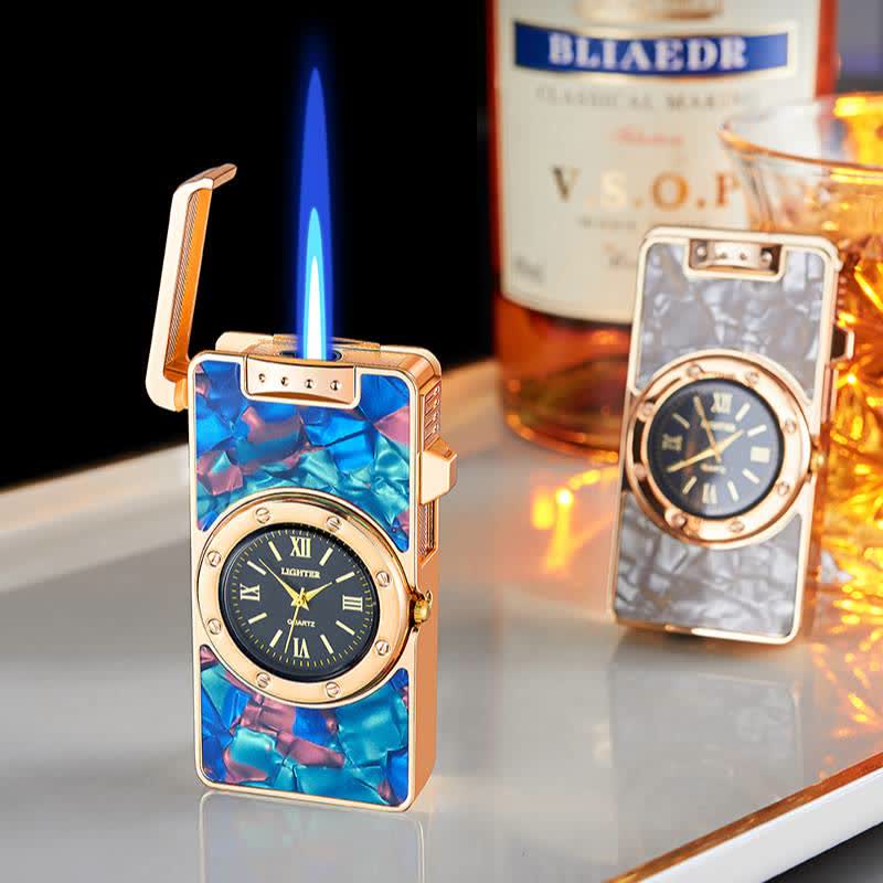 Accendino a butano Time Flame Colorful Shells con orologio - image 10