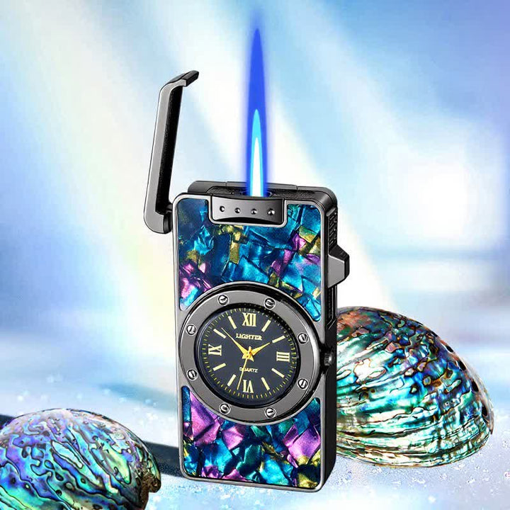 Accendino a butano Time Flame Colorful Shells con orologio - Abisso - Nero ghiaccio - image 15