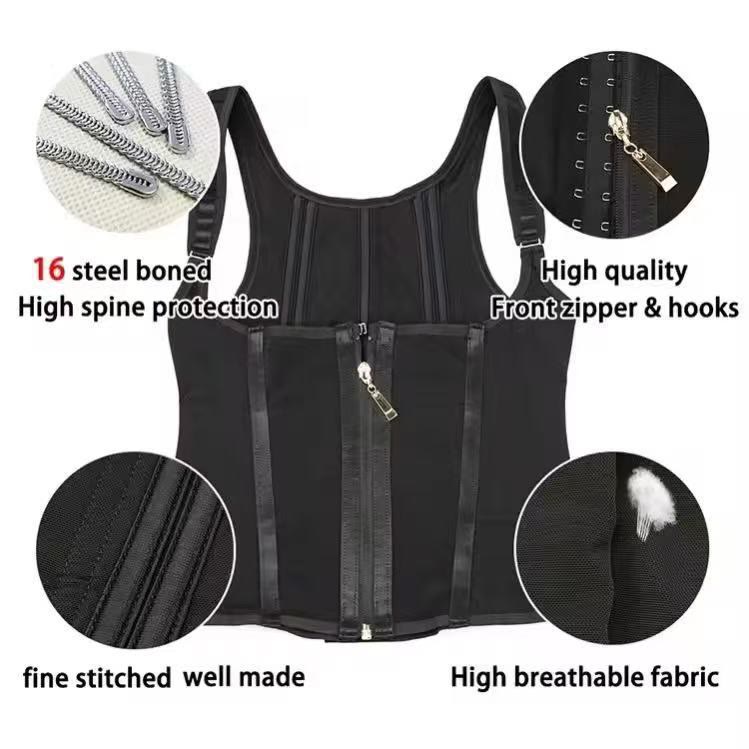 Gilet modellante sottoseno da donna con reggiseno incorporato, corsetto dimagrante - image 5