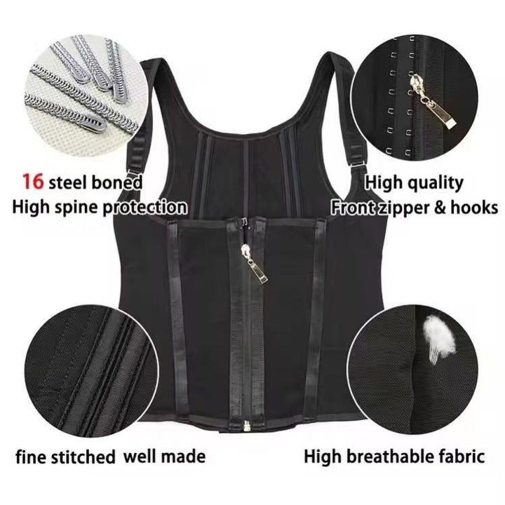 Gilet modellante sottoseno da donna con reggiseno incorporato, corsetto dimagrante - image 5