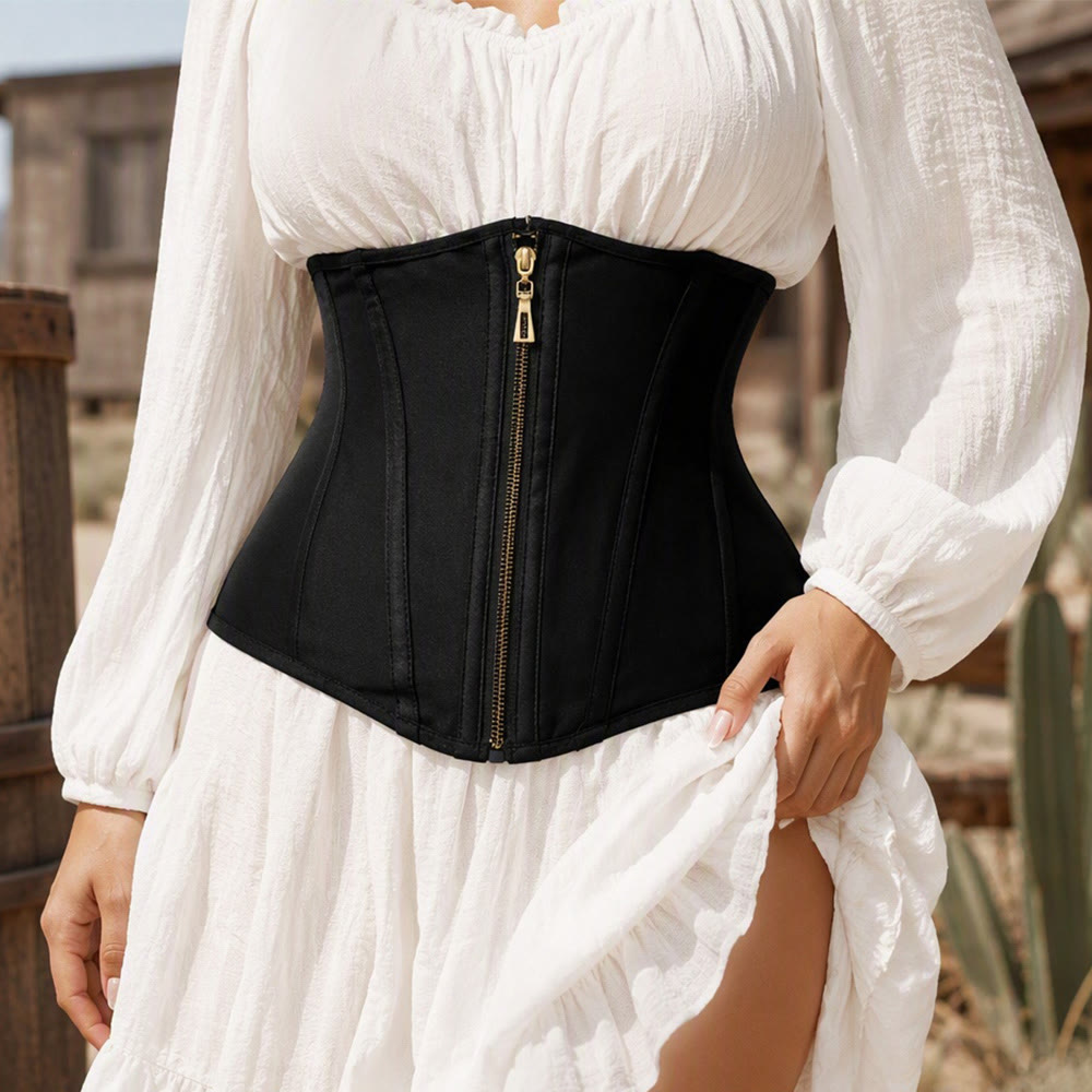 Corsetto modellante da donna in nylon con stecche, chiusura posteriore multipla, controllo addominale, snellente e modellante. - image 0