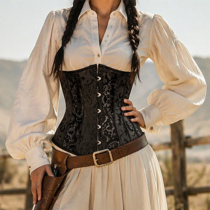 Corsetto da donna in poliestere e pizzo, modellante contenitivo per la pancia. - image 0