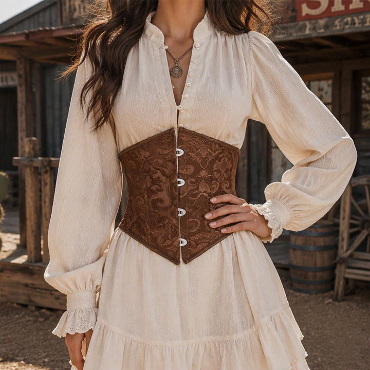 Corsetto sottoseno da donna, modellante per la vita e il controllo dell'addome. - image 0