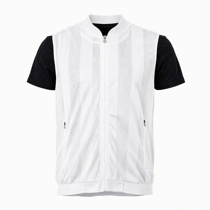 Gilet casual da uomo leggero in rete trasparente con cerniera - image 14