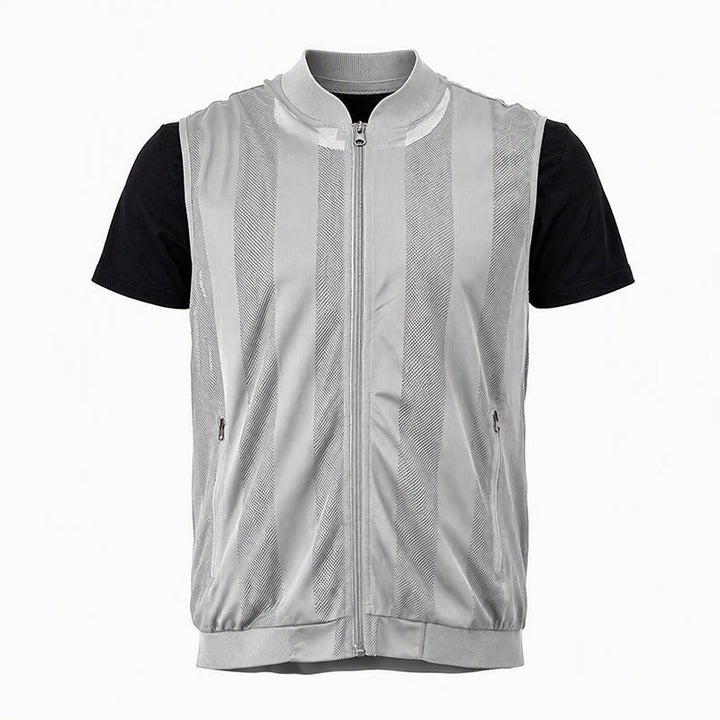 Gilet casual da uomo leggero in rete trasparente con cerniera - image 15