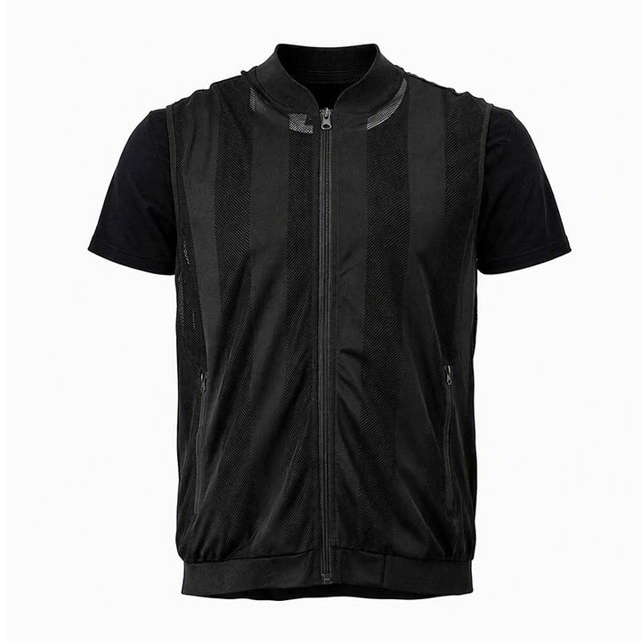 Gilet casual da uomo leggero in rete trasparente con cerniera - image 13